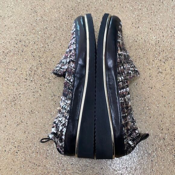 Ron White Sha-Nell Tweed Leather Slip On Loafers 36 Chrome, Black, Pink, Brown - Picture 7 of 11